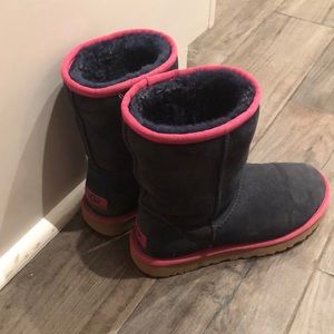 Navy and pink uggs
